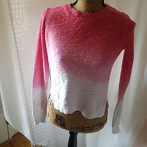 dELiA*s Pink Ombre Open Back Sweater